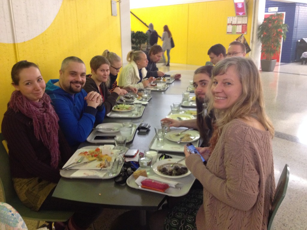 Lunch with Finnish friends(They were very friendly, thank you!)